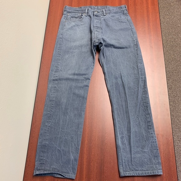 Men's 501 Levi’s Acid Wash High Rise Mom Jeans - Picture 4 of 8